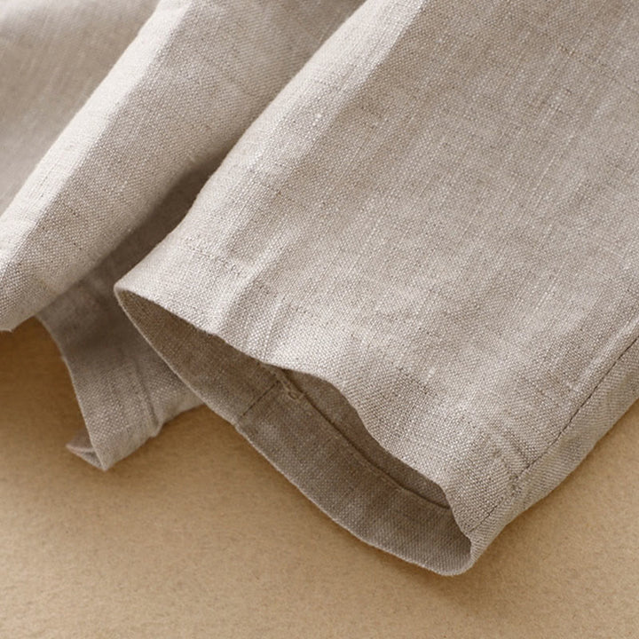 Buddha Stones Commute Retro Pure Color Lapel Cotton Linen Women's Jacket With Pockets - image 10