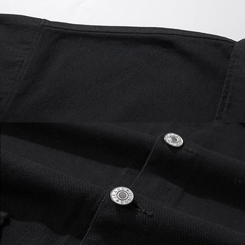 Buddha Stones Long Sleeve Button Stand Collar Design Men's Cotton Jacket Shirt With Pockets - image 5