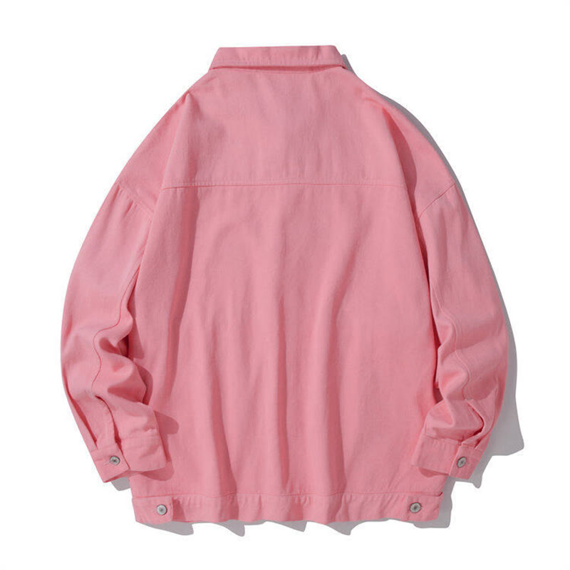 Buddha Stones Long Sleeve Button Stand Collar Design Men's Cotton Jacket Shirt With Pockets - image 10