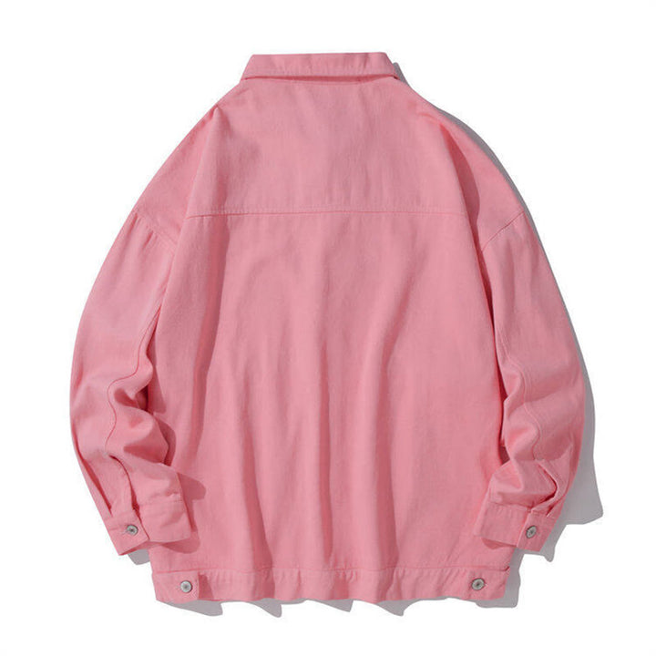 Buddha Stones Long Sleeve Button Stand Collar Design Men's Cotton Jacket Shirt With Pockets - image 10