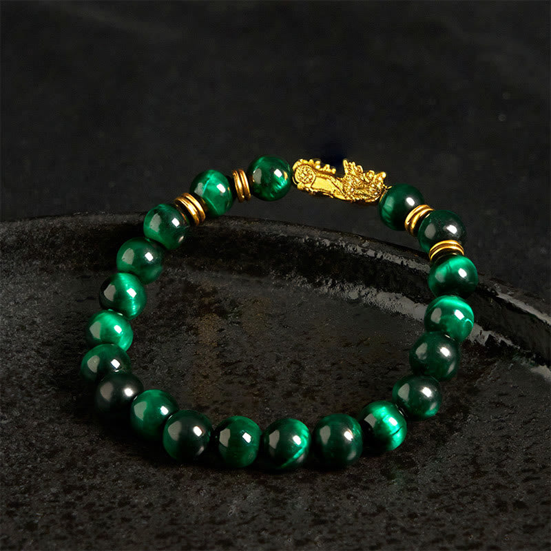 Buddha Stones Various Color Tiger Eye Beads Spacer Beads Pixiu Wealth Courage Bracelet - image 2