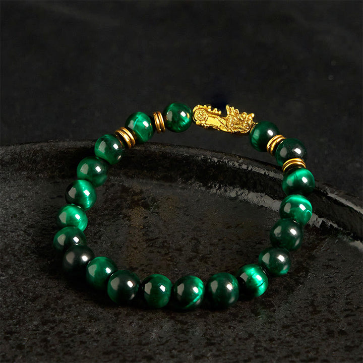 Buddha Stones Various Color Tiger Eye Beads Spacer Beads Pixiu Wealth Courage Bracelet - image 7