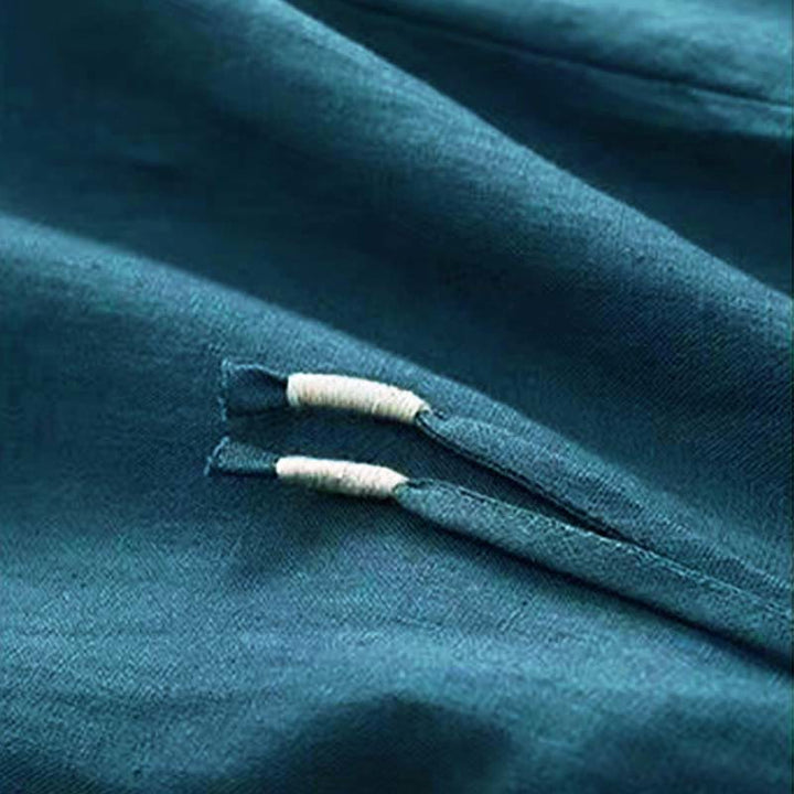 Buddha Stones Casual Solid Color One Button Women's Capri Wide Leg Pants With Pockets - image 24