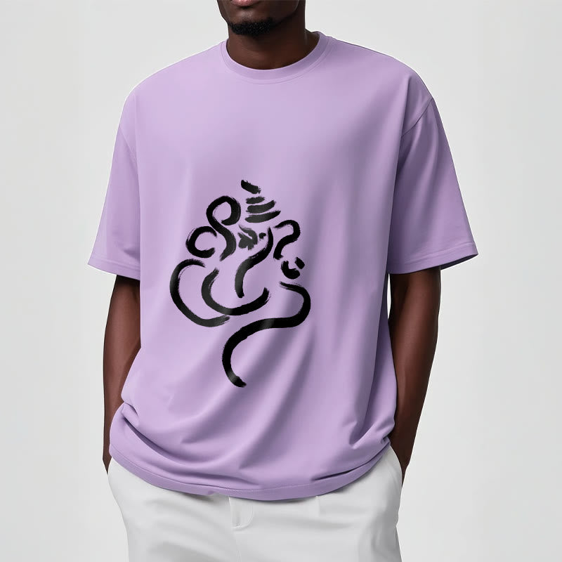 Buddha Stones Casual Ganesha Pattern Cotton Tee T-shirt - image 17