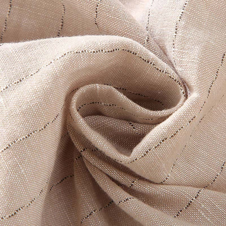 Buddha Stones Daily Tang Suit Men's Striped Pattern Cotton Linen Long Sleeve Shirt - image 5