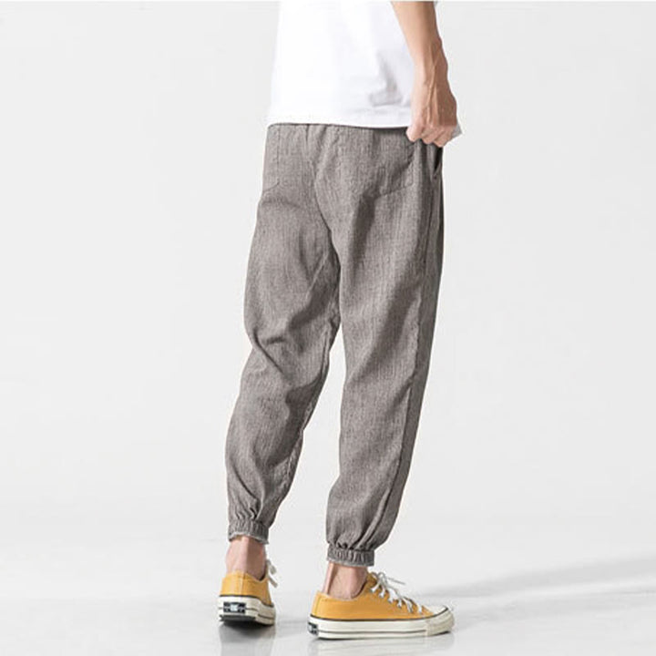 Buddha Stones Simple Drawstring Design Men's Pants With Pockets - image 6