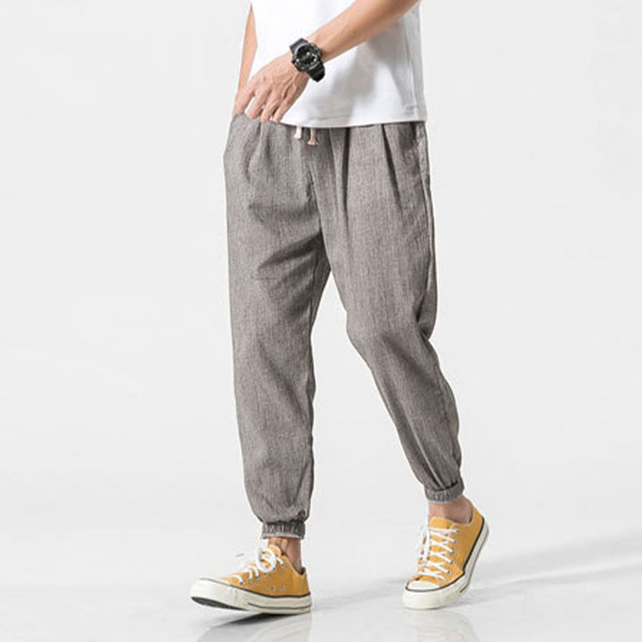 Buddha Stones Simple Drawstring Design Men's Pants With Pockets - image 8