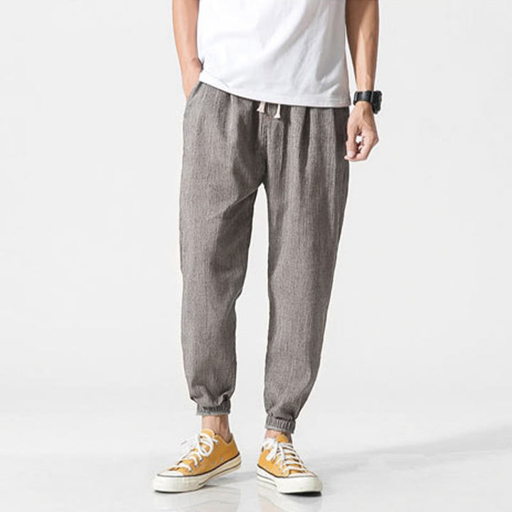 Buddha Stones Simple Drawstring Design Men's Pants With Pockets - image 13