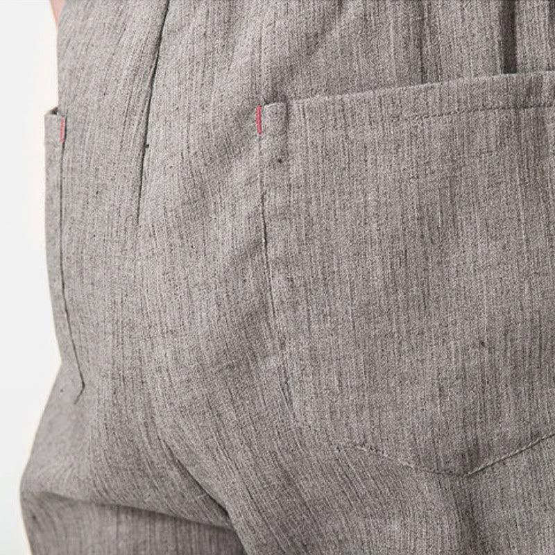 Buddha Stones Simple Drawstring Design Men's Pants With Pockets - image 10