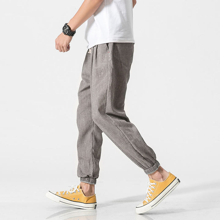 Buddha Stones Simple Drawstring Design Men's Pants With Pockets - image 10