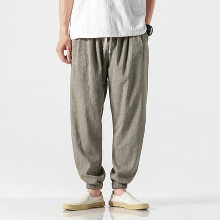 Buddha Stones Simple Drawstring Design Men's Pants With Pockets - DarkKhaki - US/UK/AU46，EU56 (5XL) - image 17