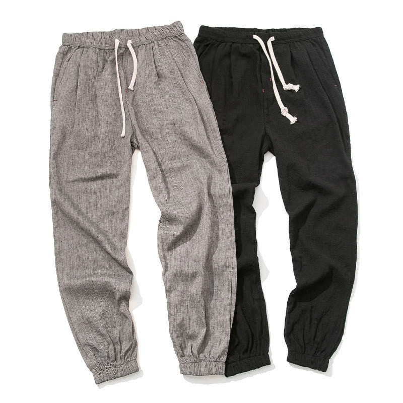 Buddha Stones Simple Drawstring Design Men's Pants With Pockets - image 20