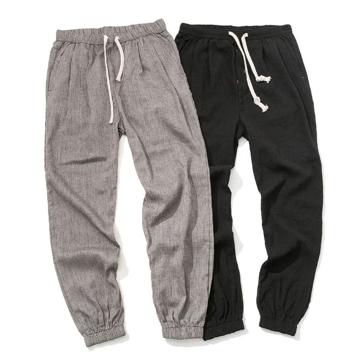 Buddha Stones Simple Drawstring Design Men's Pants With Pockets - image 20