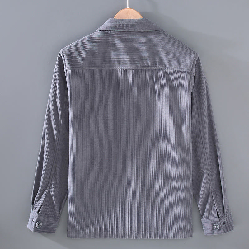 Buddha Stones Fall Vintage Lapel Design Long Sleeve Button Men's Jacket With Pockets - image 2