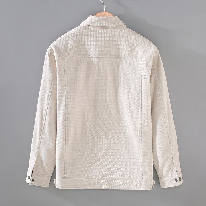 Buddha Stones Commute Lapel Design Buttons Men's Long Sleeve Jacket With Pockets - image 1