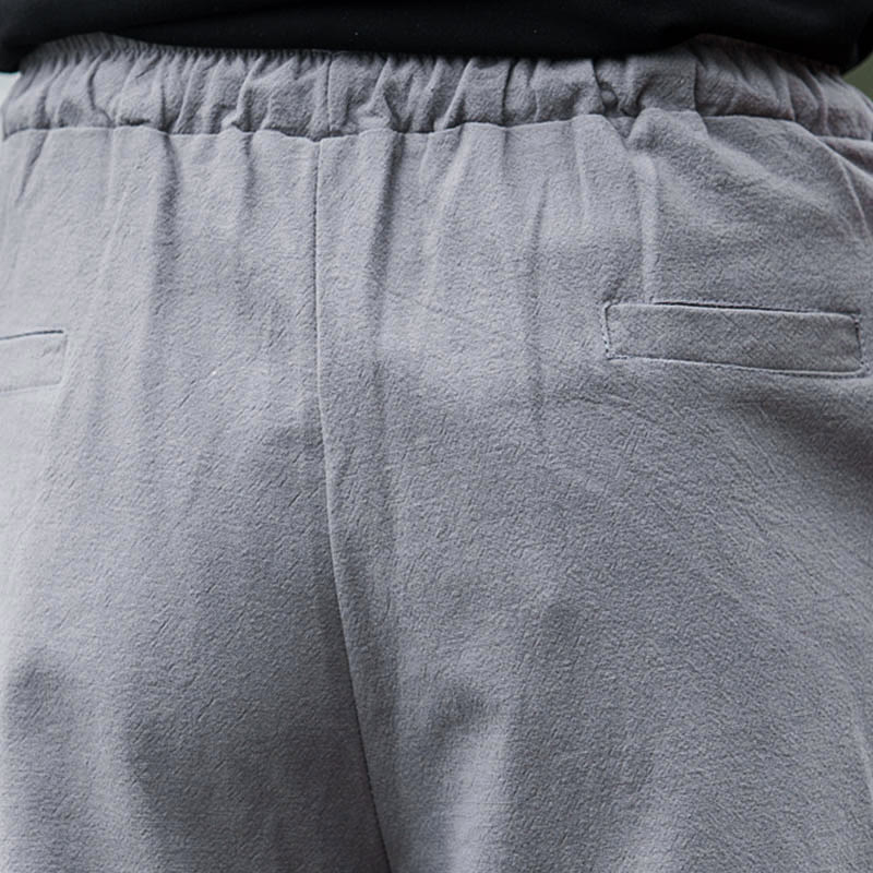 Buddha Stones Plain Casual Linen Bloomer Men's Pants With Pockets - image 18