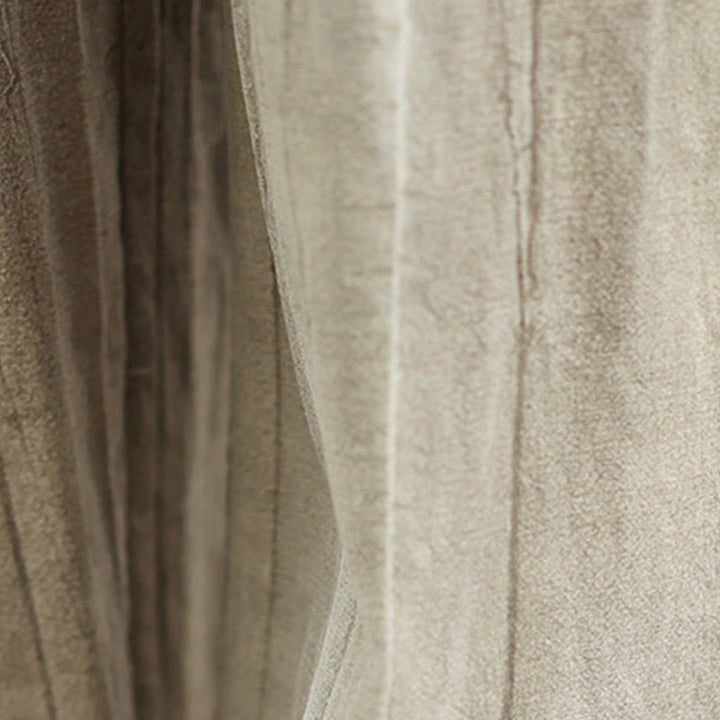 Buddha Stones Casual Tan Women's Cotton Elastic Waist  Wide Leg Pants With Pockets - image 9