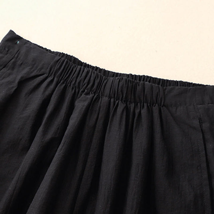 Buddha Stones Casual Simple Design Women's Cotton Harem Pants With Pockets - image 1