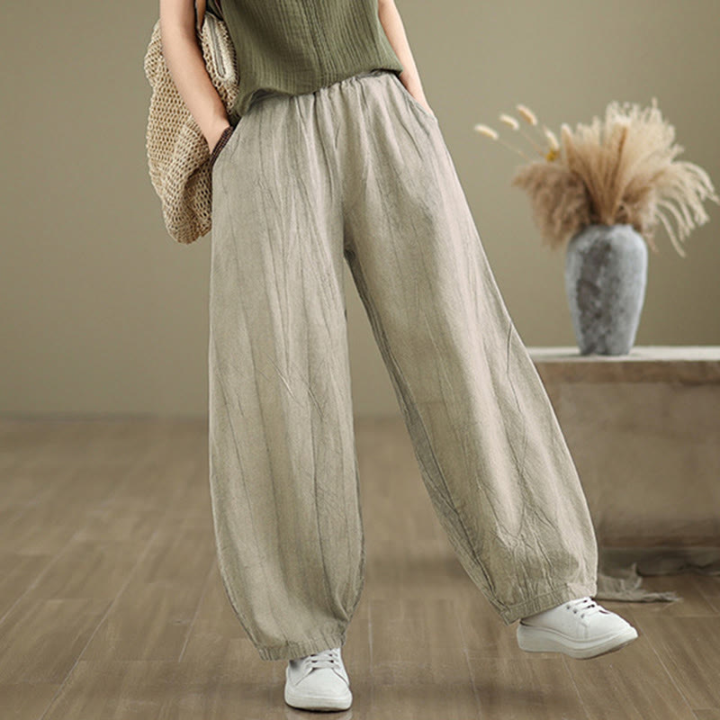 Buddha Stones Casual Plain Women'sHarem Pants With Pockets - image 1