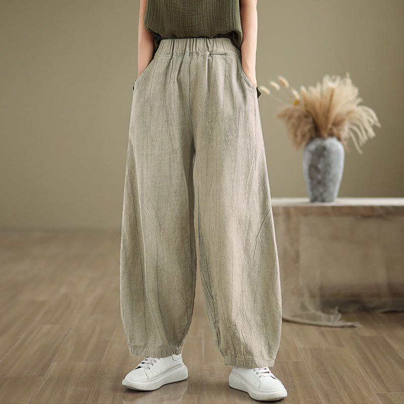 Buddha Stones Casual Plain Women'sHarem Pants With Pockets - image 3