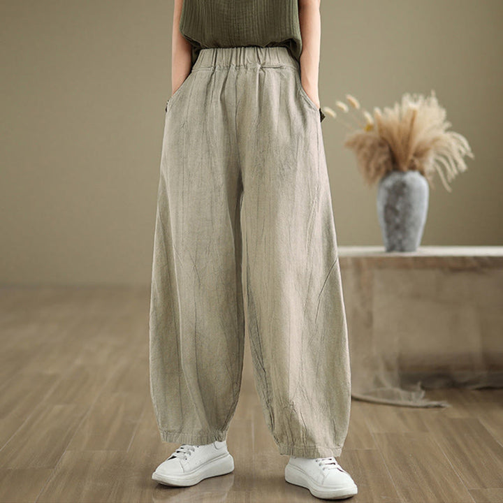 Buddha Stones Casual Plain Women'sHarem Pants With Pockets - image 3