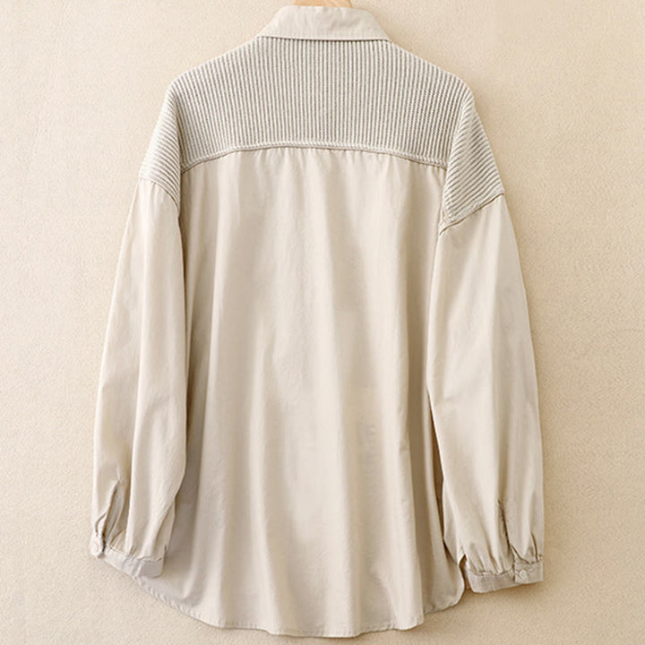 Buddha Stones Plain Stand Collar Women's Cotton Corduroy Jacket - image 11
