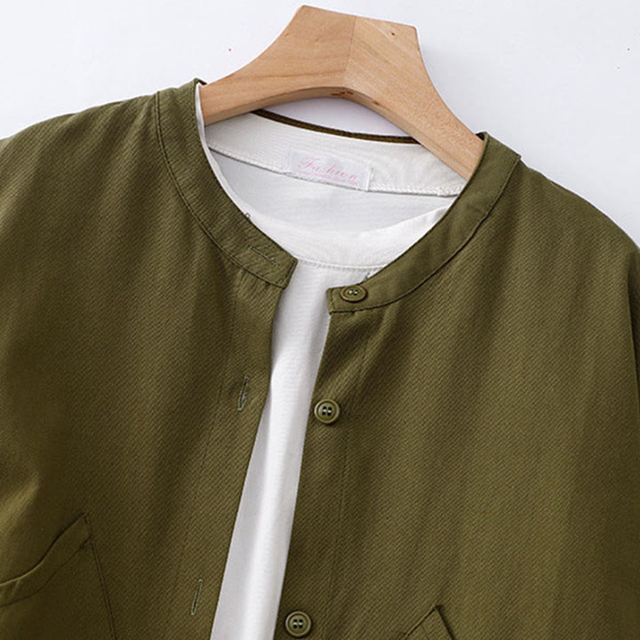 Buddha Stones Solid Color Long Sleeve Women's Cotton Jacket With Pockets - image 17