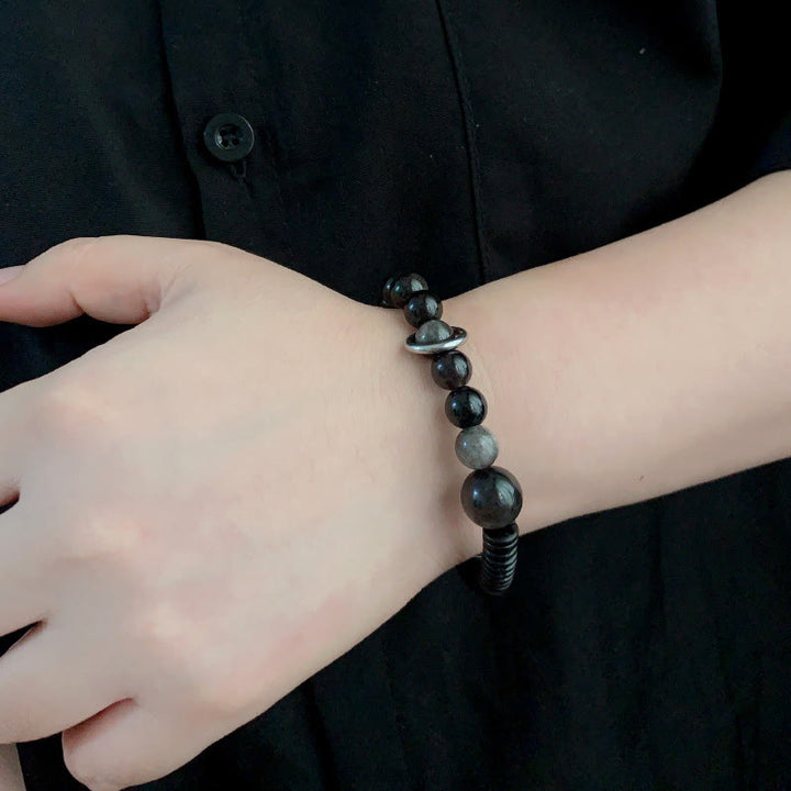 FREE Today: Soothing and Protection Silver Sheen Obsidian Coconut Shell Bracelet - image 9
