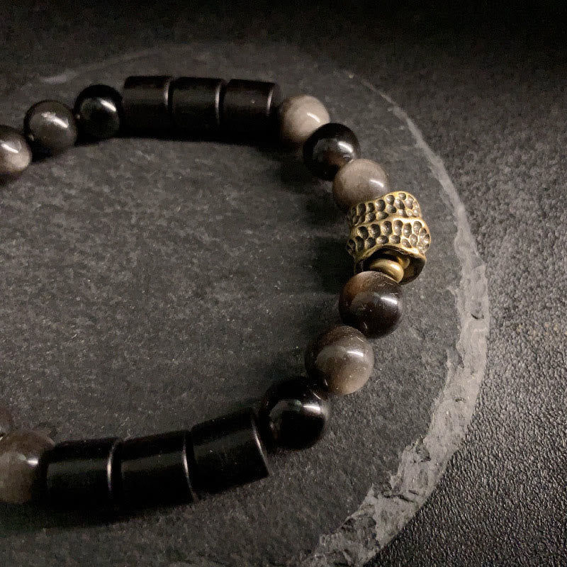FREE Today: Protection and Communication Silver Sheen Obsidian Ebony Bracelet - image 7