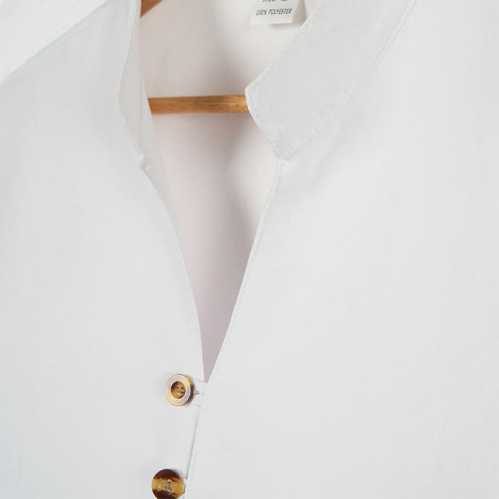 Buddha Stones Solid Color Buttons Fall Long Sleeve Men's Shirt - image 7