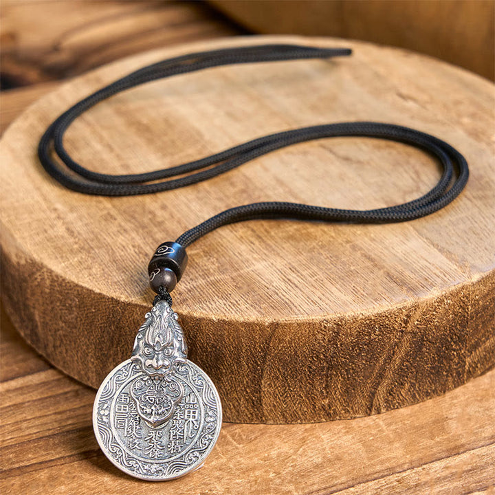 Buddha Stones Mountain Ghosts Spend Money Bagua Design Copper Pixiu Harmony Necklace Pendant - image 4