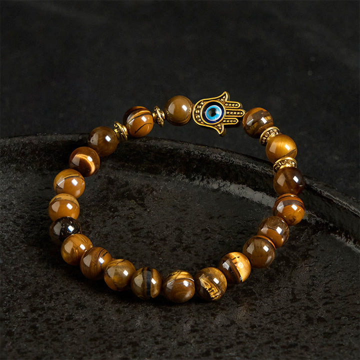 Buddha Stones "Wishing Courage and Protection" Tiger Eye Bracelet Includes Gift Message Card - image 8