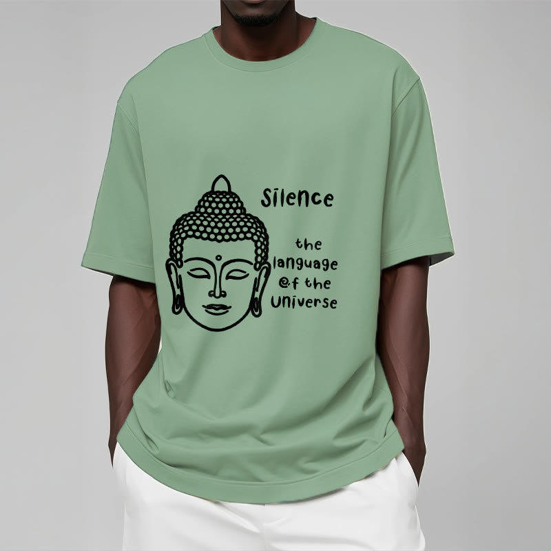 Buddha Stones Casual Meditating Buddha Head Pattern Cotton Tee T-shirt - image 16