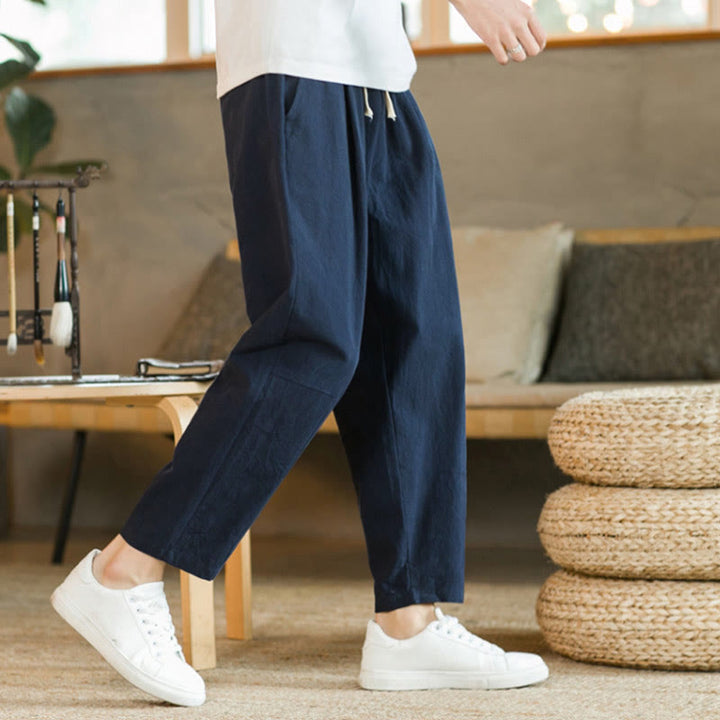 Buddha Stones Summer Men's Cotton Pants With Pockets - image 16
