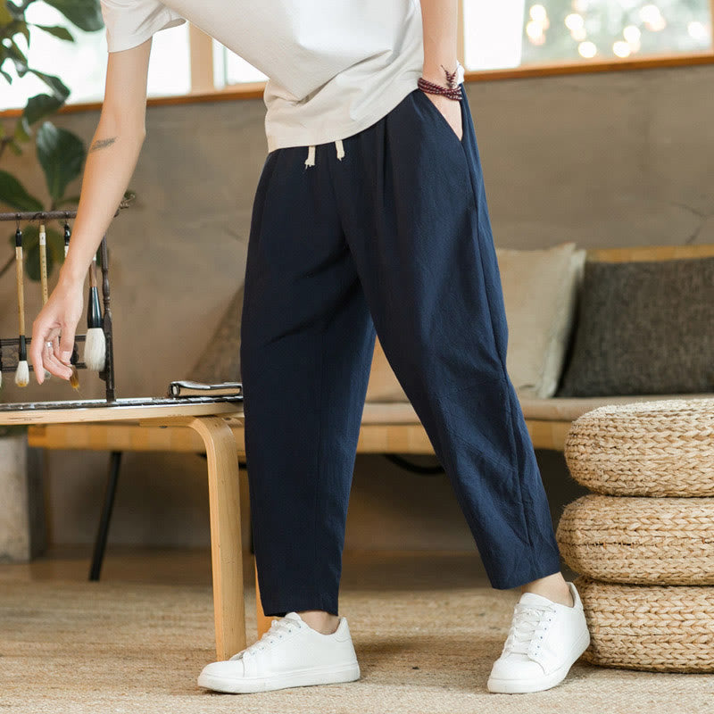 Buddha Stones Summer Men's Cotton Pants With Pockets - image 17