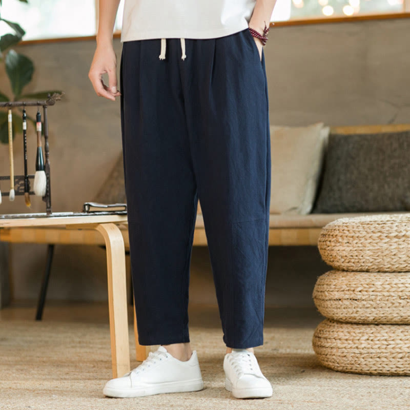 Buddha Stones Summer Men's Cotton Pants With Pockets - image 15