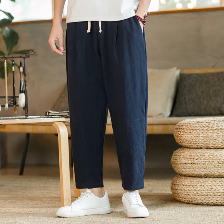 Buddha Stones Summer Men's Cotton Pants With Pockets - image 15