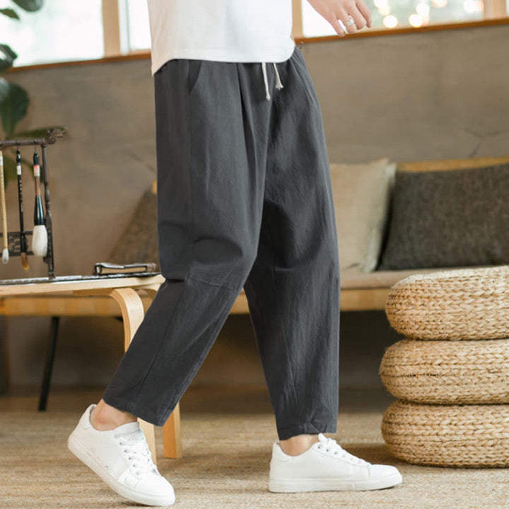 Buddha Stones Summer Men's Cotton Pants With Pockets - image 19