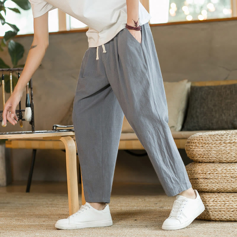 Buddha Stones Summer Men's Cotton Pants With Pockets - image 22