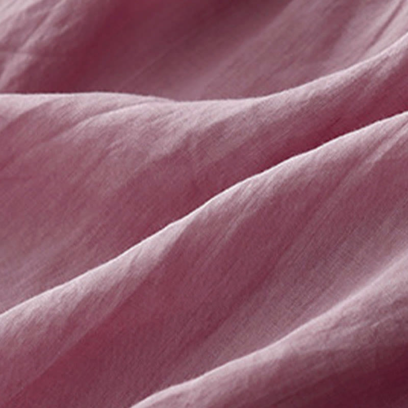 Buddha Stones Casual Plain Loose Women's V-Neck Design Half Sleeve Shirt - image 8