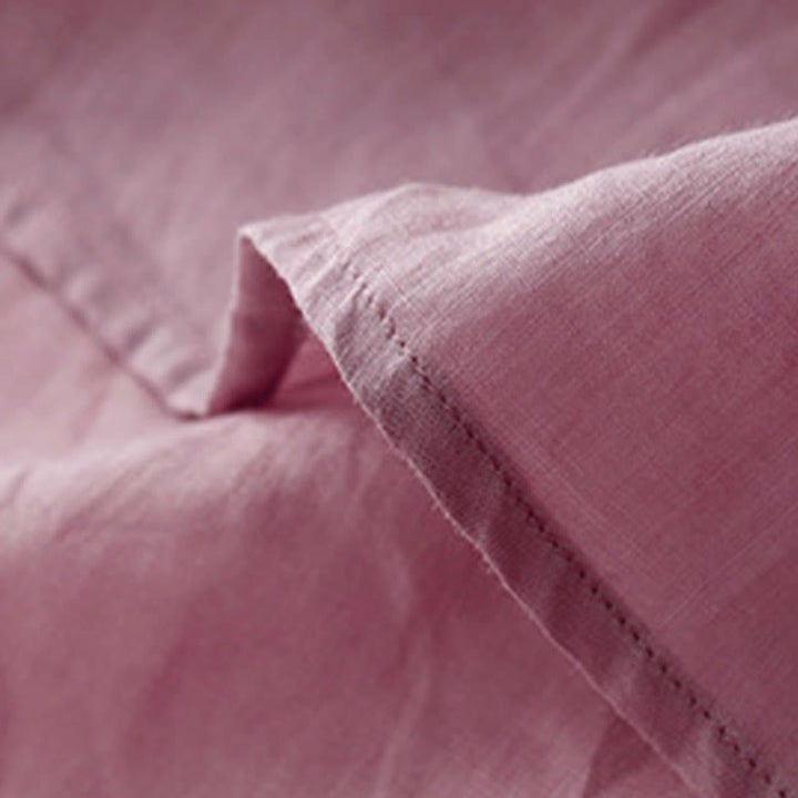 Buddha Stones Casual Plain Loose Women's V-Neck Design Half Sleeve Shirt - image 6