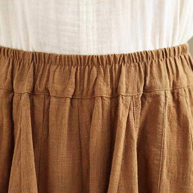 Buddha Stones Spring Casual Simple Design Women's Cotton Linen Harem Pants With Pockets - image 6