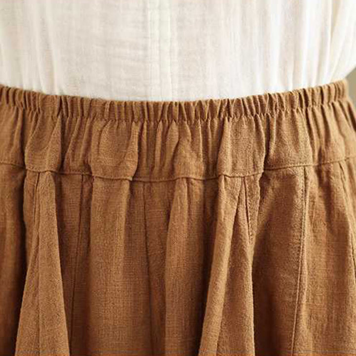 Buddha Stones Spring Casual Simple Design Women's Cotton Linen Harem Pants With Pockets - image 5