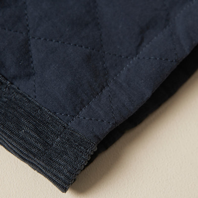 Buddha Stones Diamond Quilted Design Thermal Women's Harem Cotton Pants With Pockets - image 7