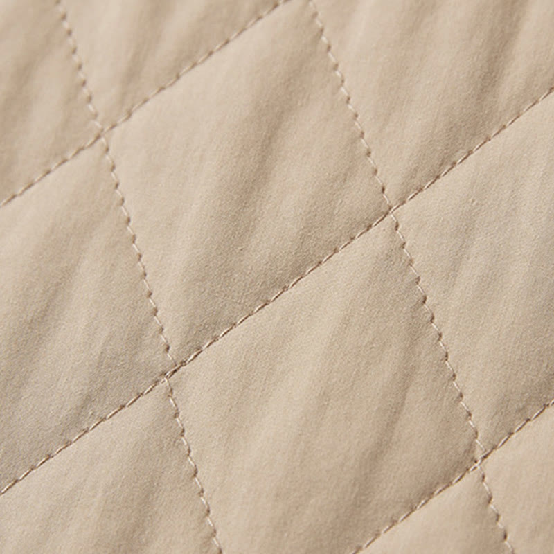 Buddha Stones Diamond Quilted Design Thermal Women's Harem Cotton Pants With Pockets - image 14