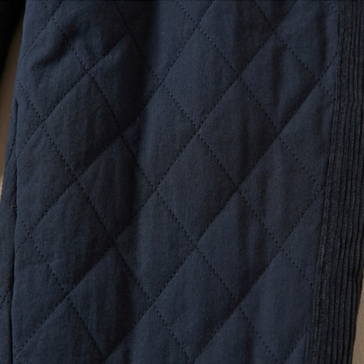 Buddha Stones Diamond Quilted Design Thermal Fleece-Lined Women's Harem Cotton Pants With Pockets - image 5