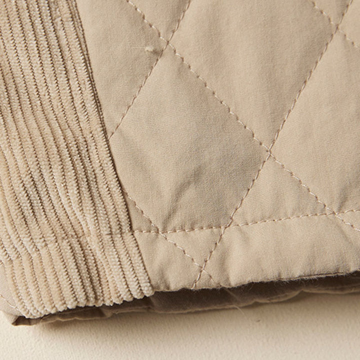 Buddha Stones Diamond Quilted Design Thermal Women's Harem Cotton Pants With Pockets - image 16