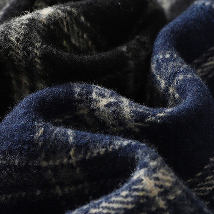 Buddha Stones Retro Plaid Pattern Women's Fleece-Lined Harem Cotton Pants With Pockets - image 18