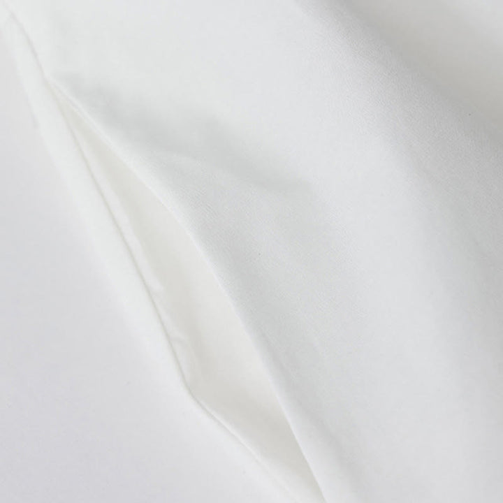 Buddha Stones Printing Irregular Lines Long Sleeve Lace-up Lapel Cotton Midi Dress With Pockets - image 12