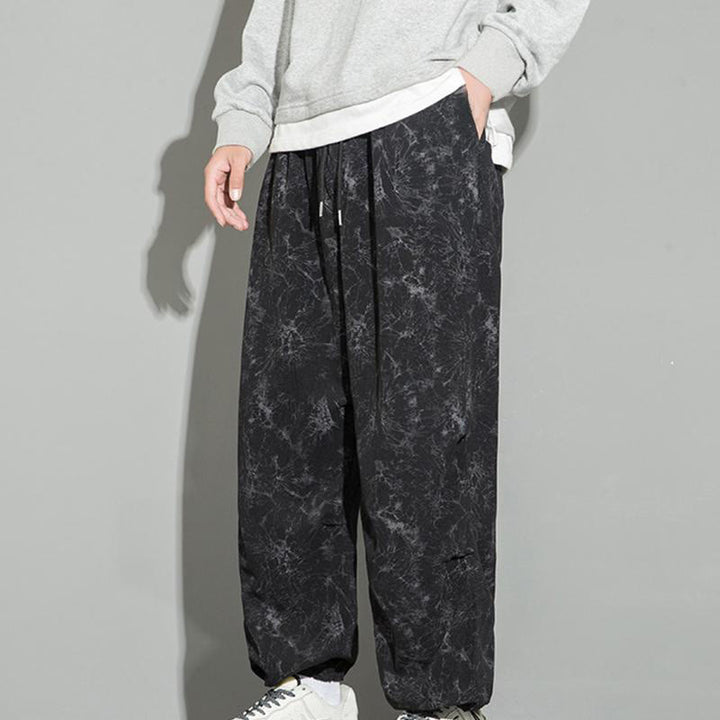 Buddha Stones Casual Vintage Camo Pattern Drawstring Men's Pants With Pockets - image 2